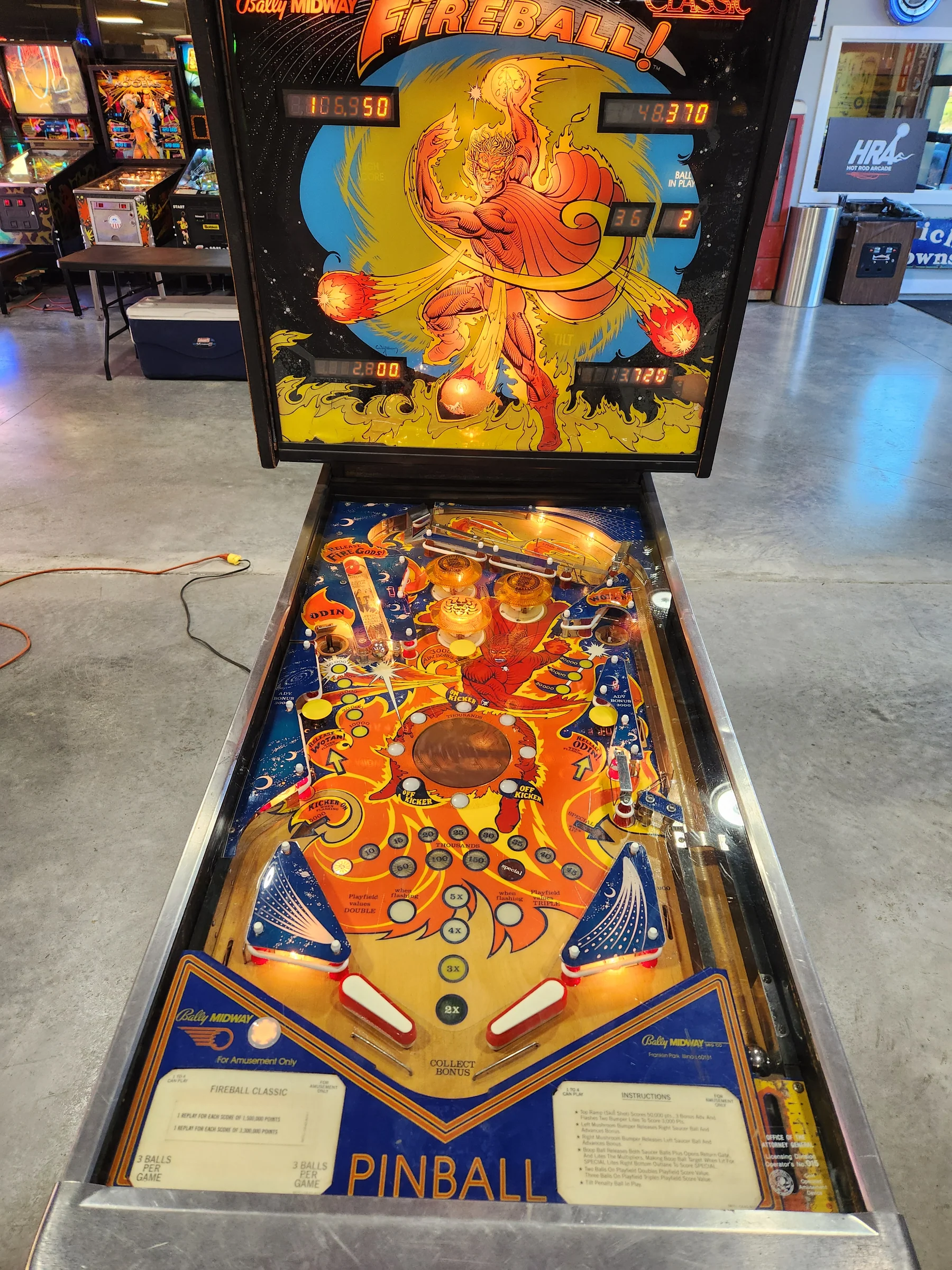 FIREBALL CLASSIC-1985 Bally Pinball Machine - Image 10