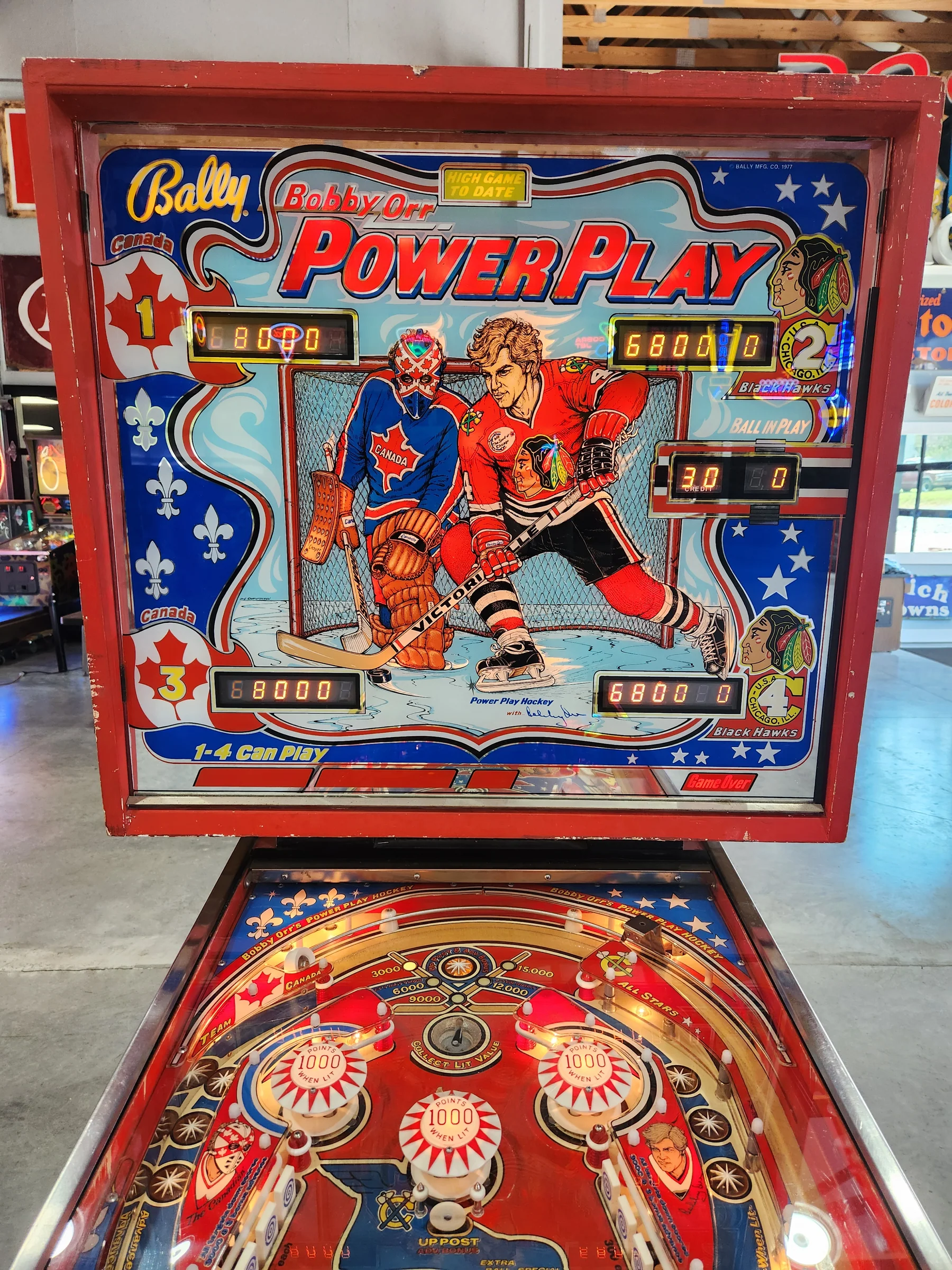 BOBBY ORR POWER PLAY-1978 Bally Pinball Machine - Image 5