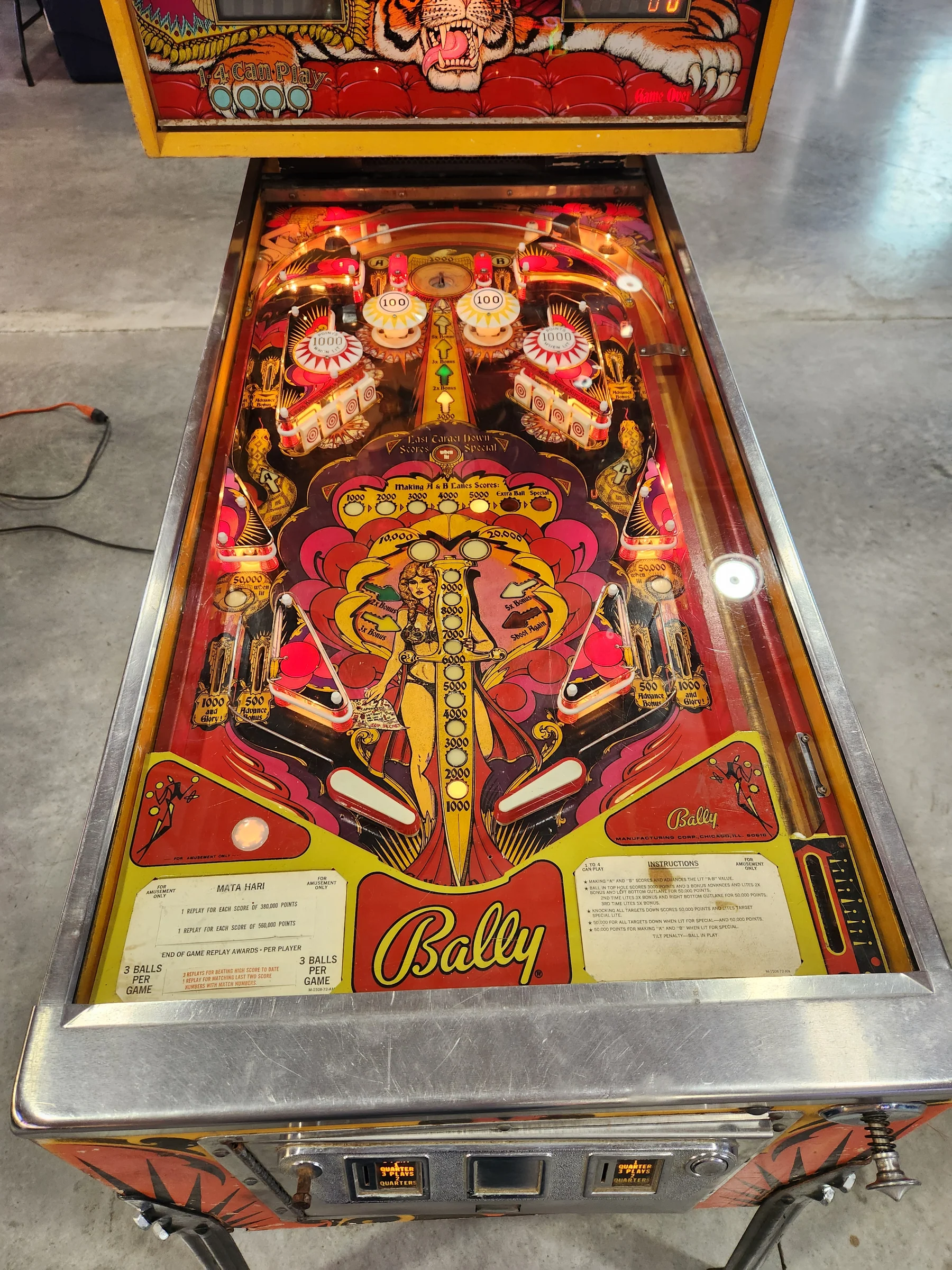 Mata Hari-1978 Bally Pinball Machine - Image 6