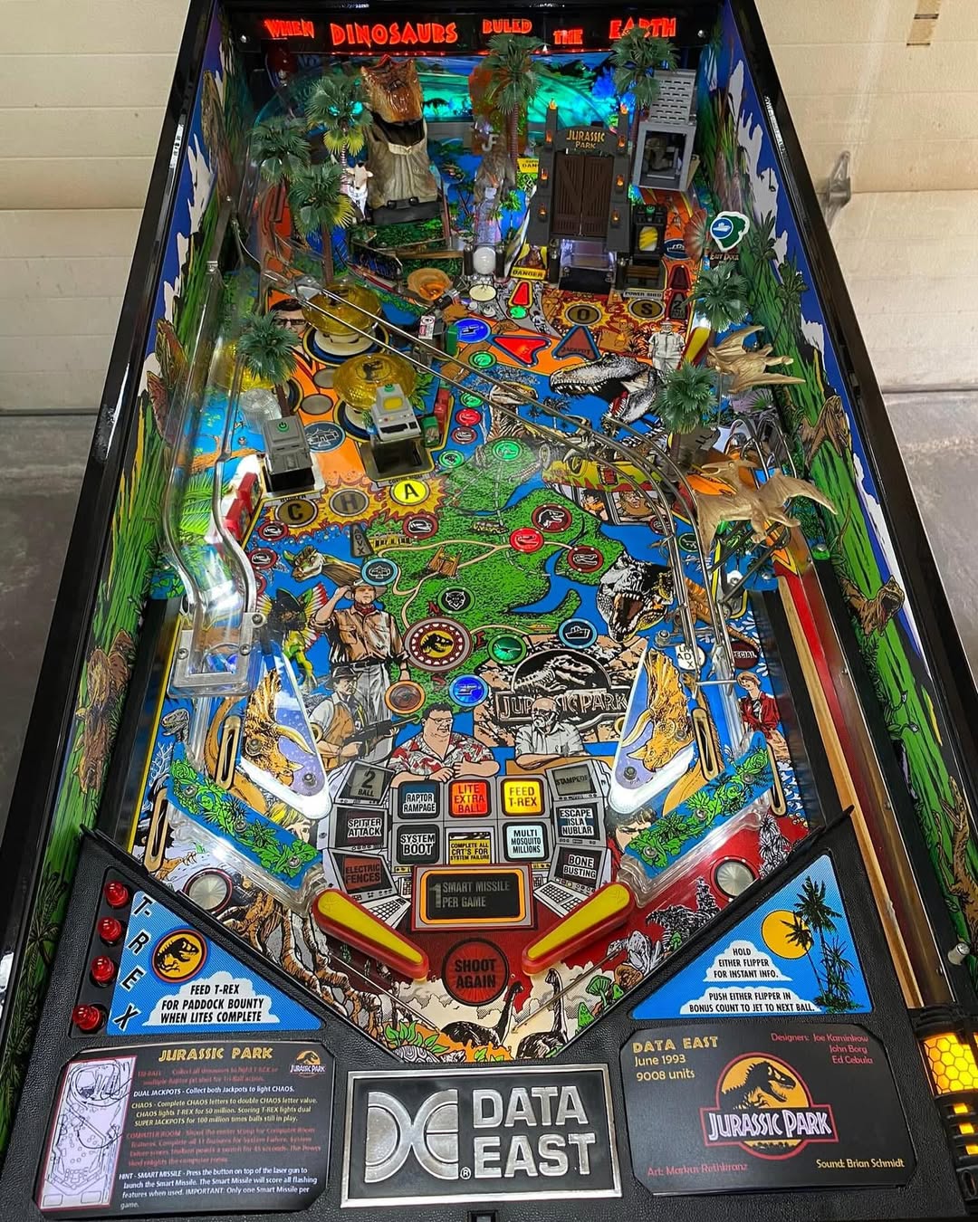 Data East Jurassic Park Pinball Machine - Image 5