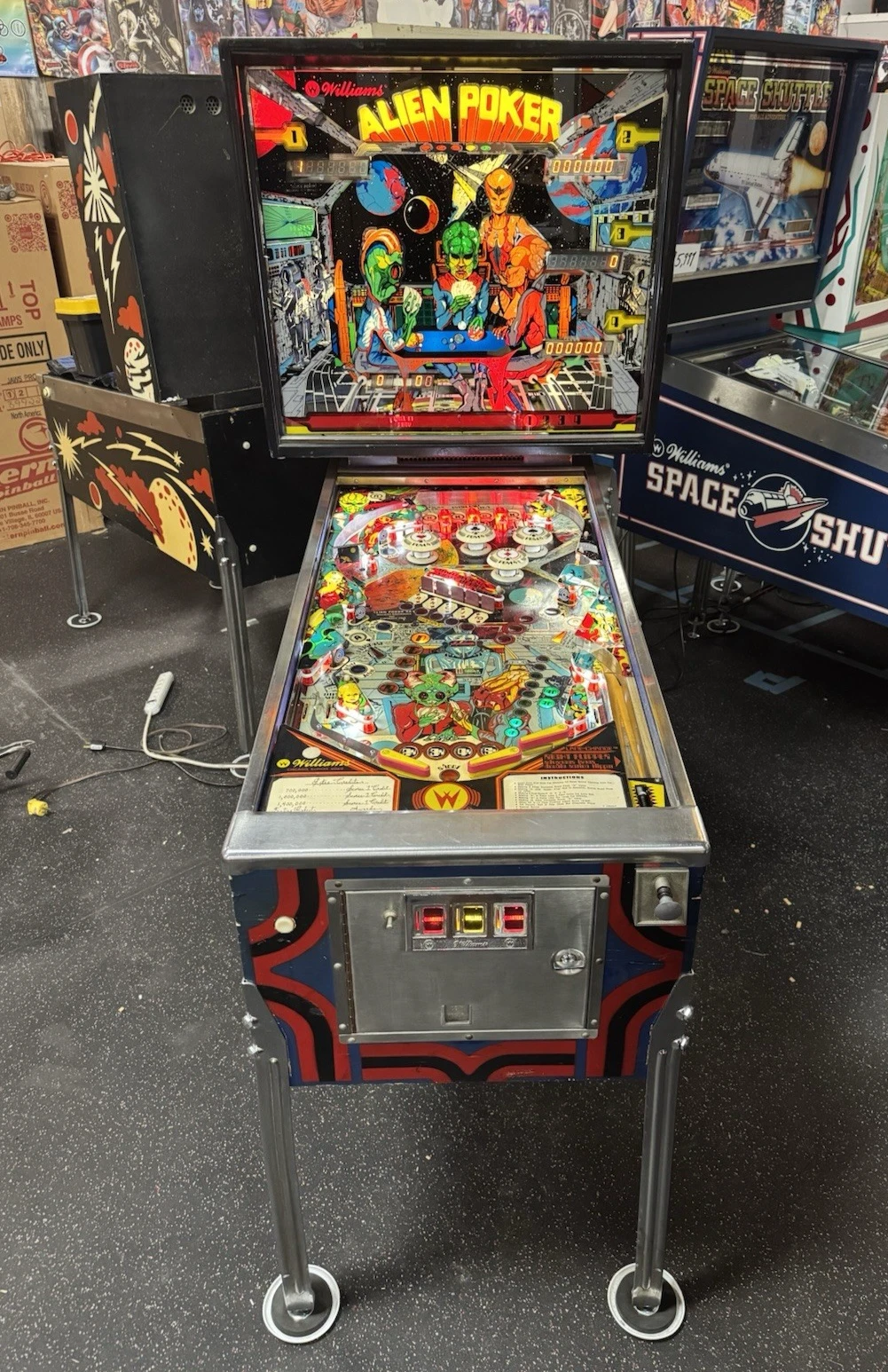 Alien Poker Pinball Machine